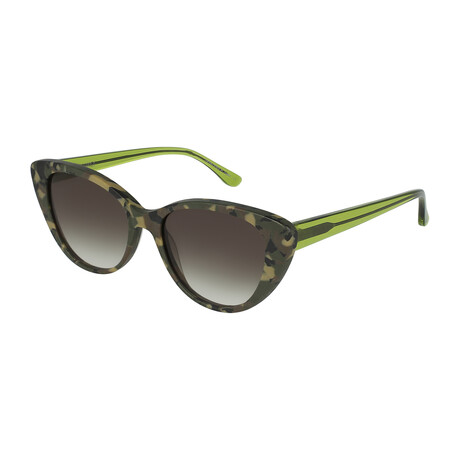 Unisex Delilah Sunglasses // Camo, Shiny Green