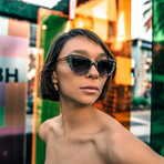 Unisex Delilah Sunglasses // Camo, Shiny Green