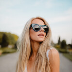 Unisex Cleopatra Sunglasses // Blue, Black