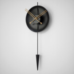 Orbit Wall Clock (Antique Gold)