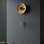 Orbit Wall Clock (Antique Gold)