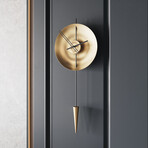 Orbit Wall Clock (Antique Gold)