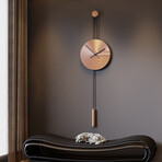 Serenity Hanging Clock // 17.71" (Brushed Rose Gold)