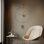 Pendulum Plus Wall Clock // 31.5" (Gold + Black)