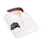 Contemporary Fit Dress Shirt // White with Block Trim (XL)