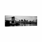 Brooklyn Bridge Across the East River at Dusk, Manhattan, New York City, New York State, USA // Panoramic Images (16"H x 48"W x 0.75"D)