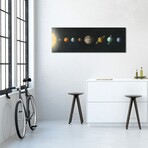 The Solar System Black // Terry Fan (16"H x 48"W x 0.75"D)