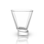Aqua Vitae Collection // Set of 2 Square Off Base Martini Glasses // 7.5 oz