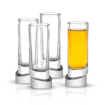Aqua Vitae Collection // Set of 4 Square Off Base Shot Glasses // 1.58 oz