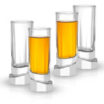 Aqua Vitae Collection // Set of 4 Octagon Off Base Shot Glasses // 1.69 oz