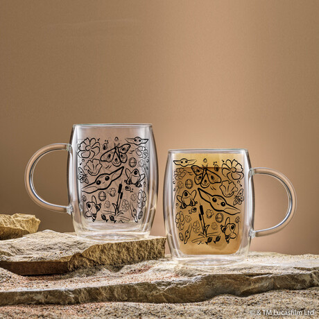 Star Wars™ Mandalorian The Child All Around Glass Mugs (13.5 oz // Set of 2)