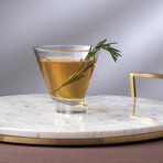 Aqua Vitae Collection // Set of 2 Round Off Base Martini Glasses // 8.6 oz