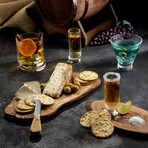 Aqua Vitae Collection // Set of 2 Round Off Base Martini Glasses // 8.6 oz