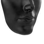 Sumerian Feminine Face (Matte Black)