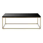 Teresa Rectangular Coffee Table // Black + Gold