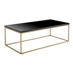 Teresa Rectangular Coffee Table // Black + Gold