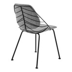 Linnea Side Chair // Light Gray Fabric + Matte Black Frame and Legs // Set of 2