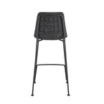 Elma Counter Stool // Set of 2 (Black Fabric with Matte Black Frame and Legs)