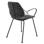 Linnea Armchair // Light Gray Fabric + Matte Black Frame and Legs // Set of 2