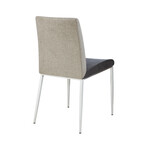 Rasmus Side Chair // Gray + Brushed Stainless Steel Legs // Set of 2