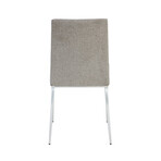 Rasmus Side Chair // Gray + Brushed Stainless Steel Legs // Set of 2