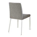 Rasmus Side Chair // Gray + Brushed Stainless Steel Legs // Set of 2