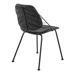 Linnea Side Chair // Light Gray Fabric + Matte Black Frame and Legs // Set of 2