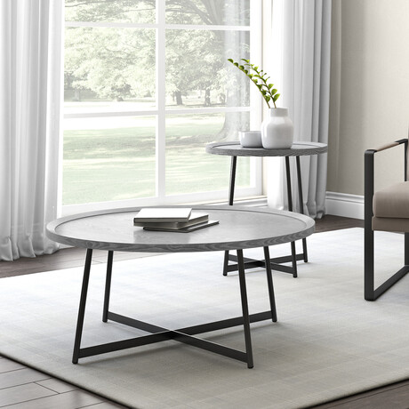 Niklaus Round Side Table // Gray