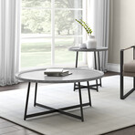 Niklaus Round Side Table // Gray