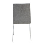 Rasmus Side Chair // Gray + Brushed Stainless Steel Legs // Set of 2