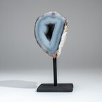 Genuine Banded Agate Geode on Metal Stand // 3.7 lb