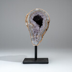 Genuine Banded Agate Geode on Metal Stand // 4.4 lb