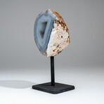 Genuine Banded Agate Geode on Metal Stand // 3.7 lb