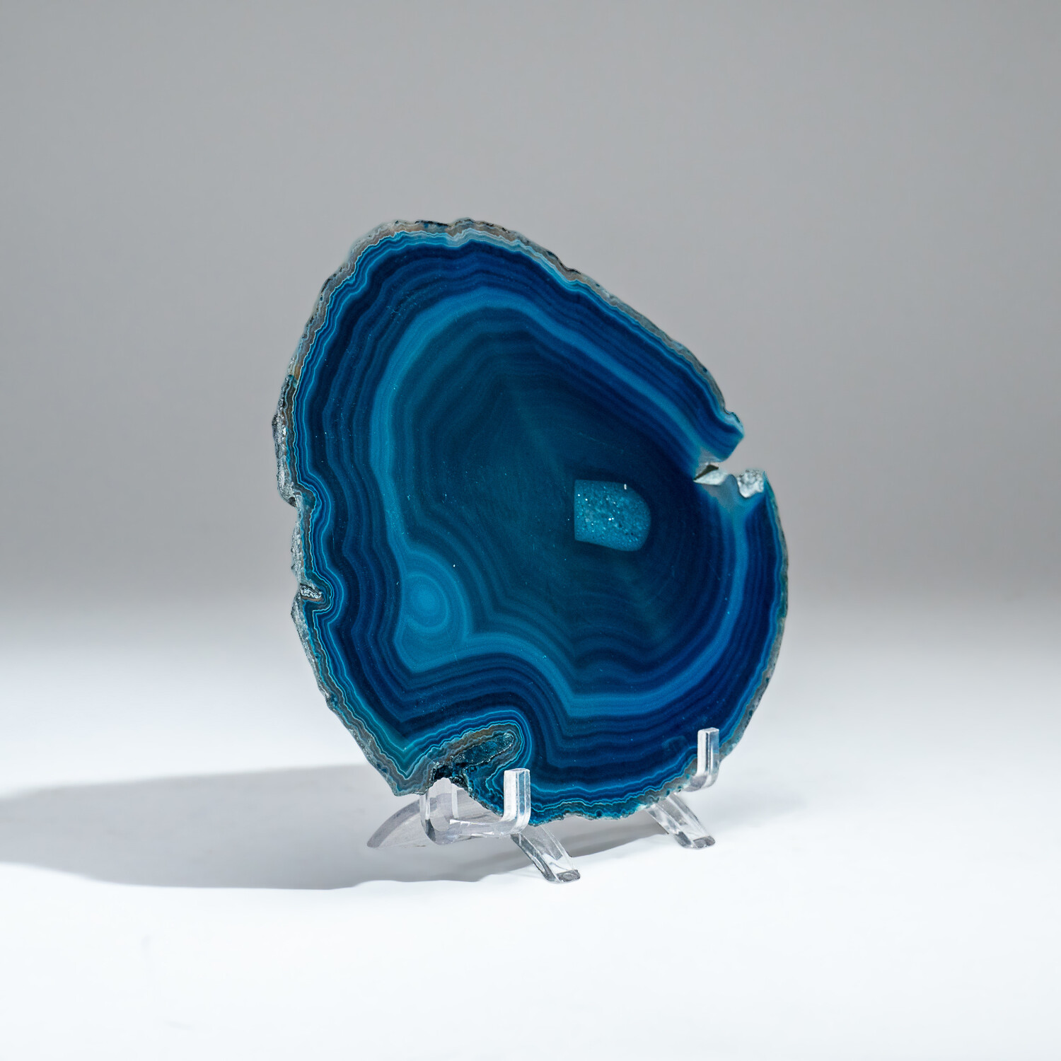 Genuine Banded Agate Slice with Acrylic Display Stand // 281g - Astro ...