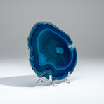 Genuine Banded Agate Slice with Acrylic Display Stand // 281g