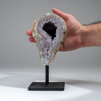 Genuine Banded Agate Geode on Metal Stand // 4.4 lb