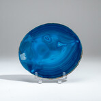 Genuine Banded Agate Slice with Acrylic Display Stand // 243g
