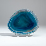 Genuine Banded Agate Slice with Acrylic Display Stand // 285g