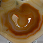 Genuine Polished Banded Agate Heart // 1.8 lb