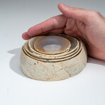Genuine Set of Five Banded Agate Nesting Dishes // 2.1 lb