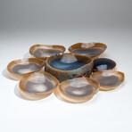 Genuine Set of Seven Banded Agate Nesting Dishes // 3.8 lb