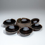 Genuine Set of Five Banded Agate Nesting Dishes // 3.4 lb