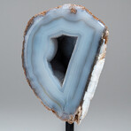 Genuine Banded Agate Geode on Metal Stand // 3.7 lb