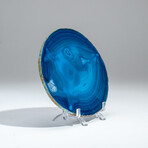 Genuine Banded Agate Slice with Acrylic Display Stand // 243g