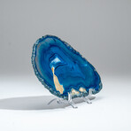 Genuine Banded Agate Slice with Acrylic Display Stand // 224g