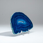 Genuine Banded Agate Slice with Acrylic Display Stand // 321g