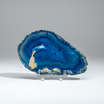 Genuine Banded Agate Slice with Acrylic Display Stand // 224g