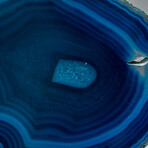 Genuine Banded Agate Slice with Acrylic Display Stand // 281g