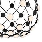 Contemporary LED Basket Chandelier // Black