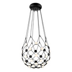 Contemporary LED Basket Chandelier // Black